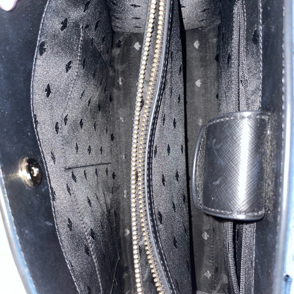 New Kate Spade Addie Black Leather Hand or Shoulder Bag with Removable Strap - Picture 5 of 12